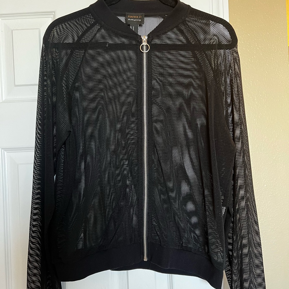 Netted See Through Jacket size Large